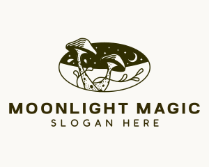 Mushroom Plant Magical logo design