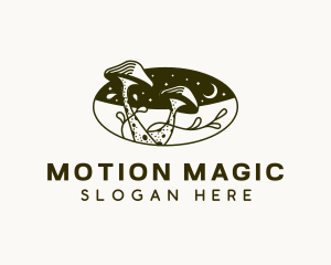 Mushroom Plant Magical logo design