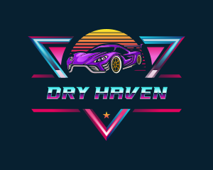 Retro Car Detailing logo design