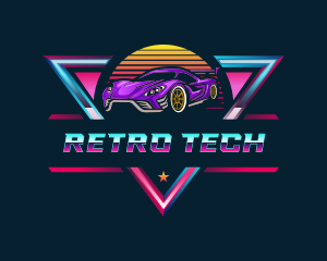 Retro Car Detailing logo design