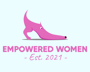 Pink Shoe Dog logo design