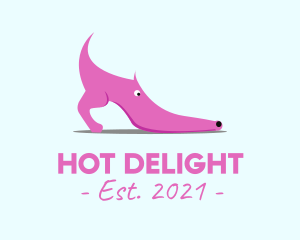 Pink Shoe Dog logo design