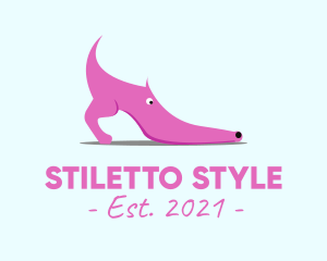 Pink Shoe Dog logo design