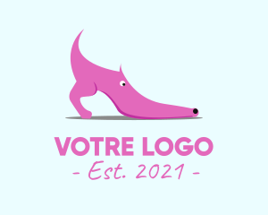 Girly - Pink Shoe Dog logo design