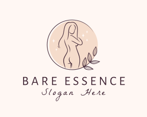 Aesthetic Nude Woman Body logo design