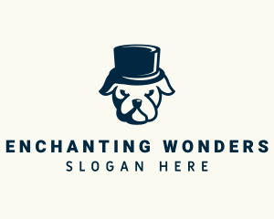 Magician - Dog Magician Hat logo design