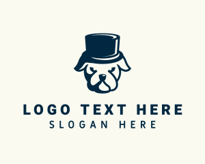 Dog Trainer - Dog Magician Hat logo design