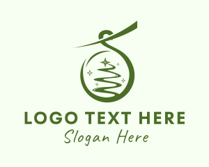 Gift Shop - Green Christmas Ornament logo design