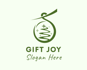 Green Christmas Ornament  logo design