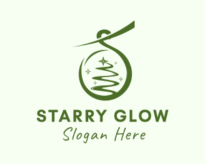Starry - Green Christmas Ornament logo design