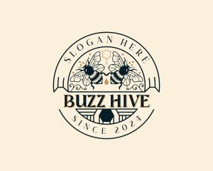 Organic Bee Honeycomb  logo design