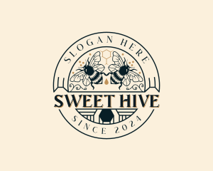 Honeycomb - Organic Bee Honeycomb logo design