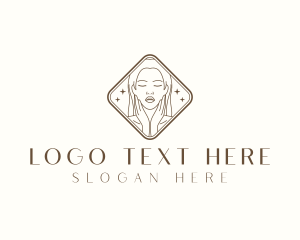 Massage - Cosmetic Face Lady logo design