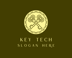 Antique Ornate Keys logo design