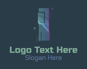Youtube Channel - Modern Glitch Letter I logo design