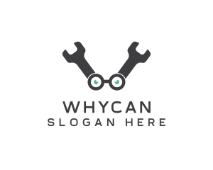 Garage - Wrench Eyeglasses Repair logo design