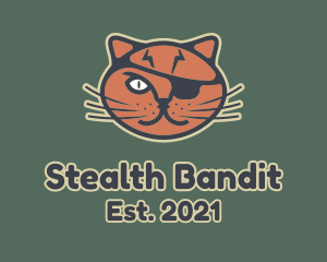 Pirate Cat Bandit logo design