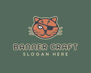 Pirate Cat Bandit logo design