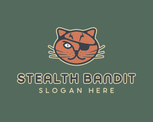 Pirate Cat Bandit logo design