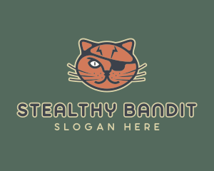 Pirate Cat Bandit logo design