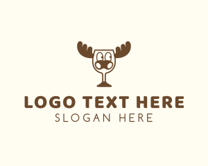 Goblet - Wild Moose Wine logo design