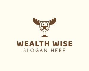 Drinking - Wild Moose Wine logo design