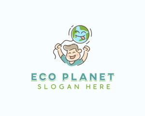 Planet Earth Balloon logo design