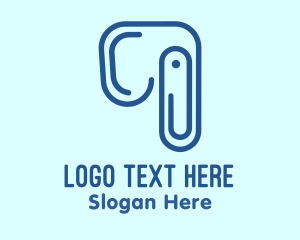 Written - Elephant Paper Clip logo design