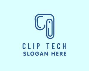 Elephant Paper Clip logo design