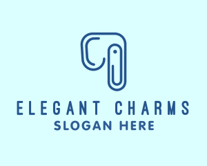 Elephant Paper Clip logo design