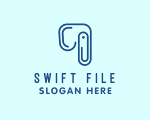 File - Elephant Paper Clip logo design