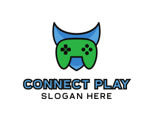Multiplayer - Shield Game Controller logo design