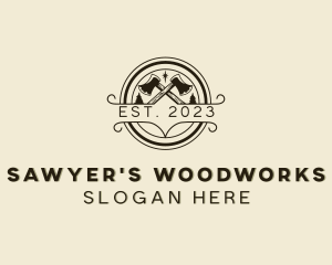 Axe Carpentry Woodwork logo design