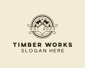 Axe Carpentry Woodwork logo design