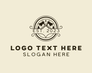 Log - Axe Carpentry Woodwork logo design