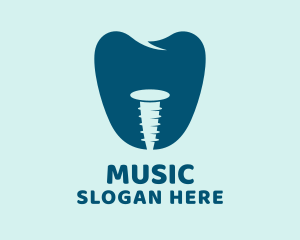 Dental - Blue Tooth Screw logo design