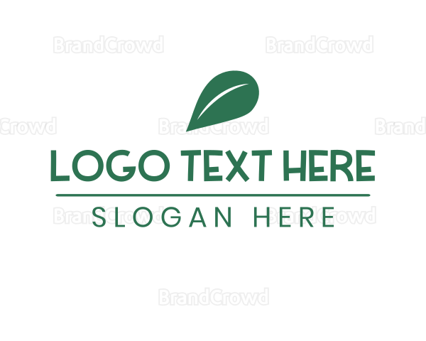 Green Leaf Wordmark Logo