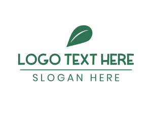 Vegan - Green Leaf Wordmark logo design