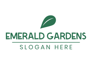 Green Leaf Wordmark logo design