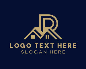 Roof - Realty House Letter R logo design