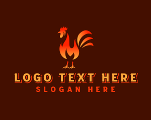 Blazing - Chicken Flame Restaurant logo design