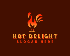 Chicken Flame Restaurant logo design