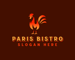 Chicken Flame Restaurant logo design