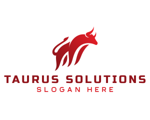 Taurus - Wild Bull Cattle logo design