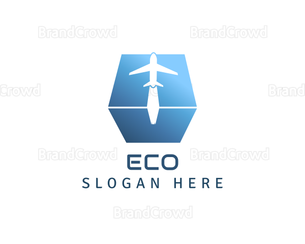 Airplane Box Shipping Logo