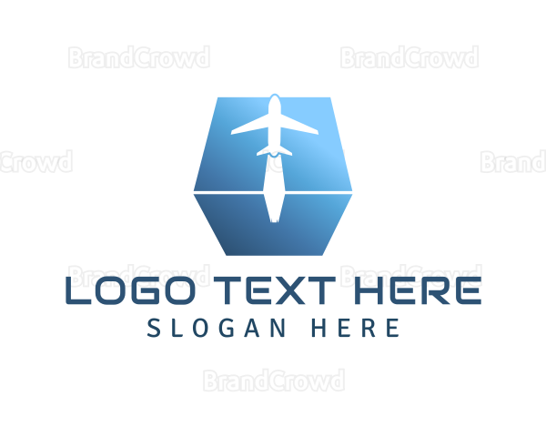 Airplane Box Shipping Logo