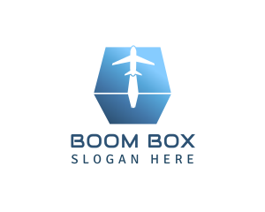 Airplane Box Shipping logo design