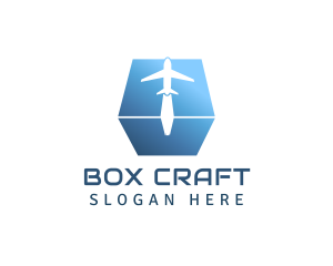 Box - Airplane Box Shipping logo design