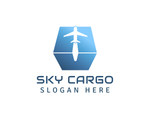 Airplane Box Shipping logo design