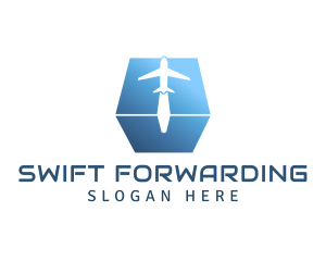 Airplane Box Shipping logo design